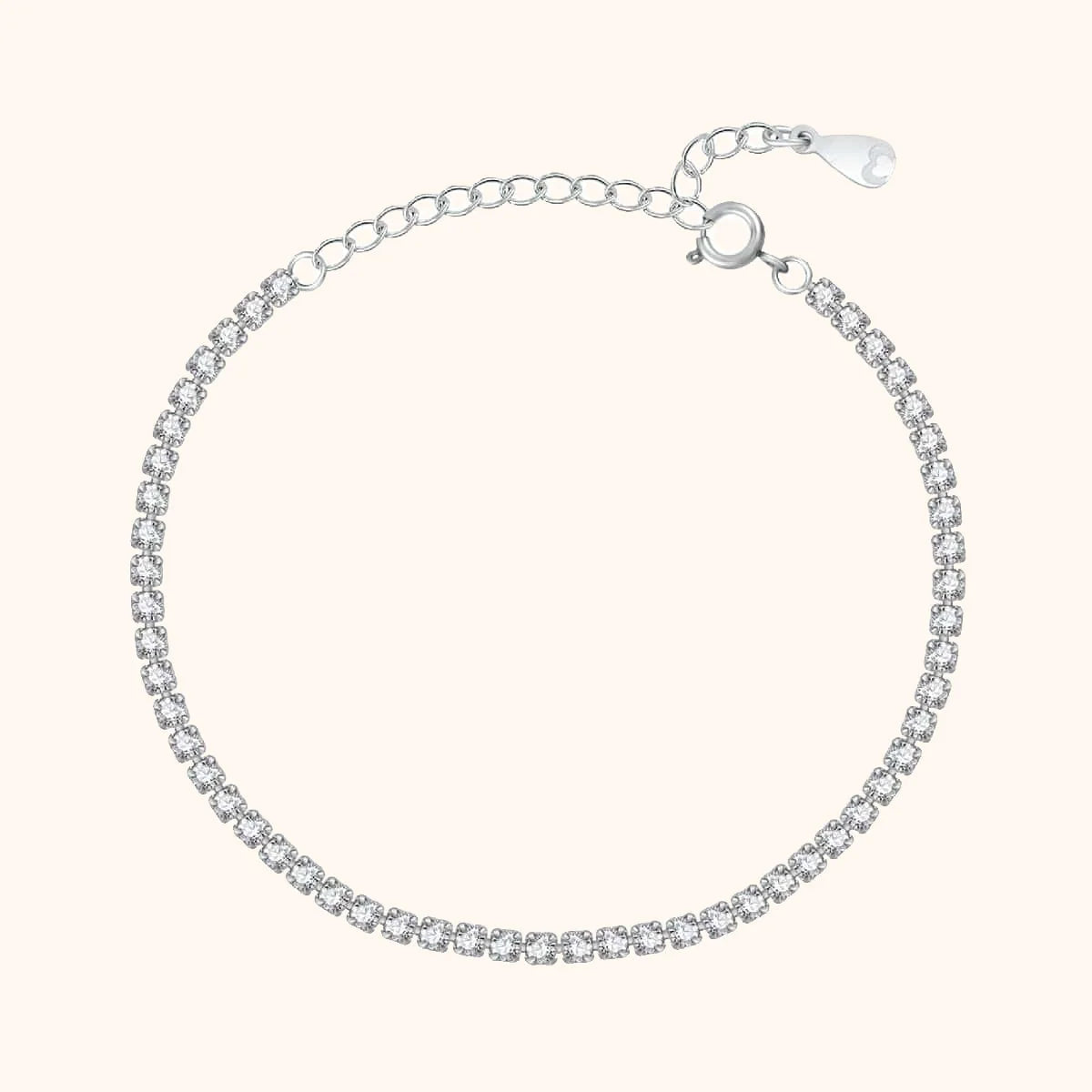 Clara | Sterling Silver Sparkling Bracelet Adjustable 4