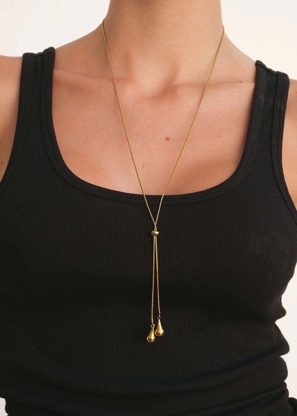 Naia Lariat Gold Necklace | Adjustable Length Elegant Accessory 5