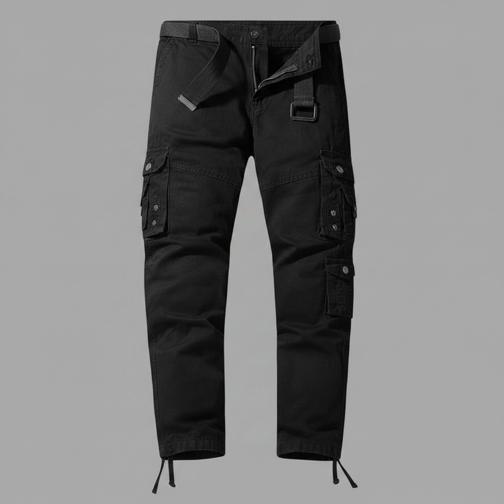 Pantalon cargo décontracté homme avec poignets ajustables