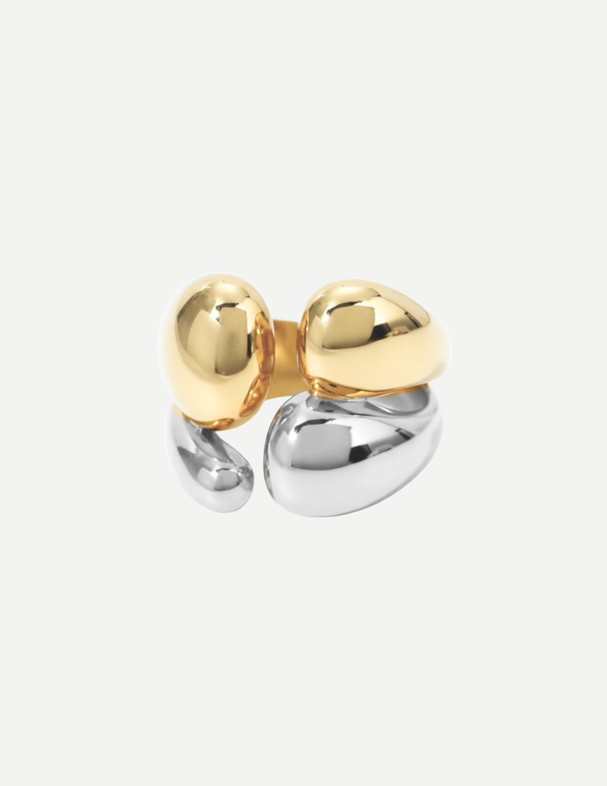 Aenya | Adjustable Gold Silver Mixed Metal Ring 1