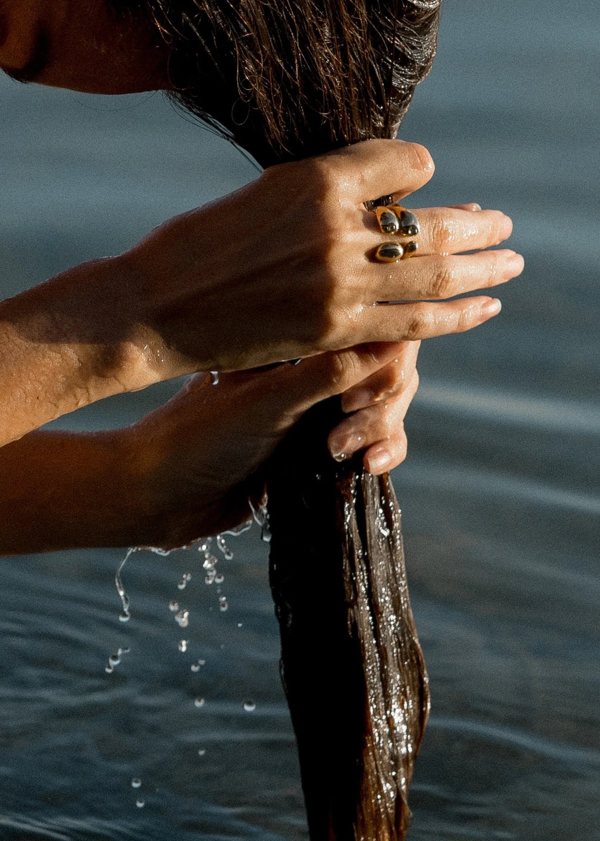 Aenya | Adjustable Gold Silver Mixed Metal Ring 3