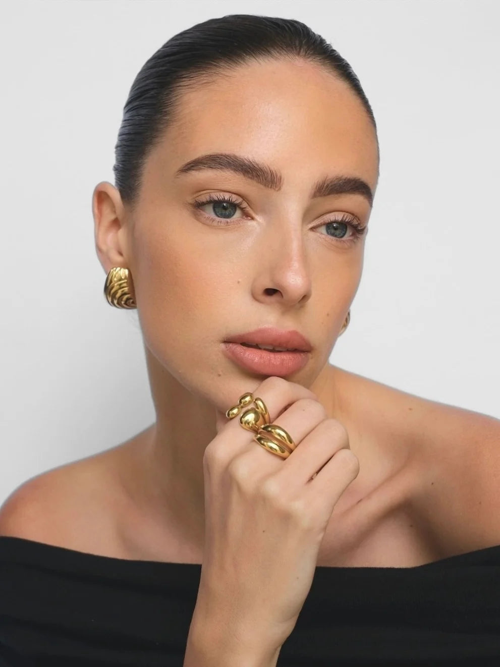 Aenya | Adjustable Gold Silver Mixed Metal Ring 6