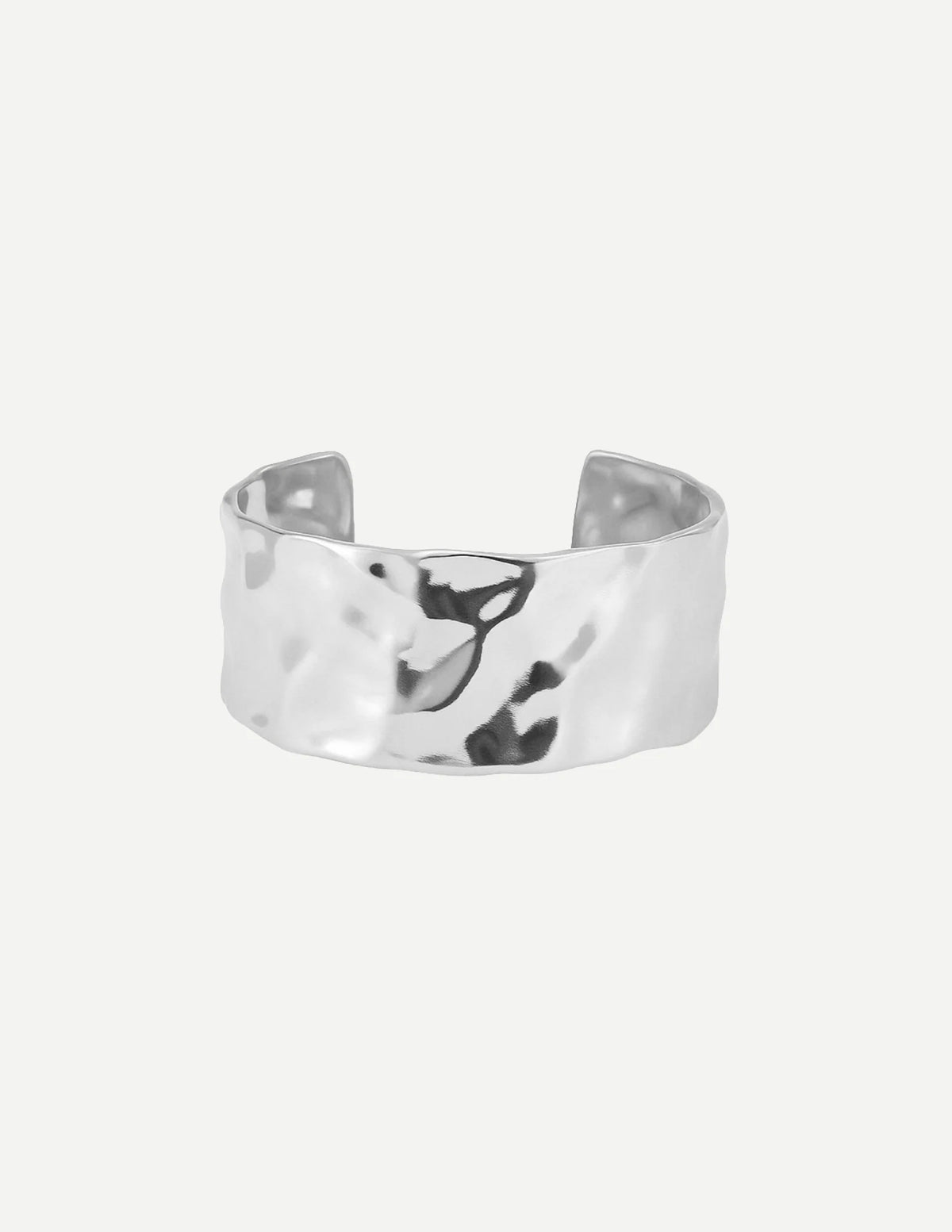 Alhena | Adjustable Hammered Metal Bangle Bracelet 1