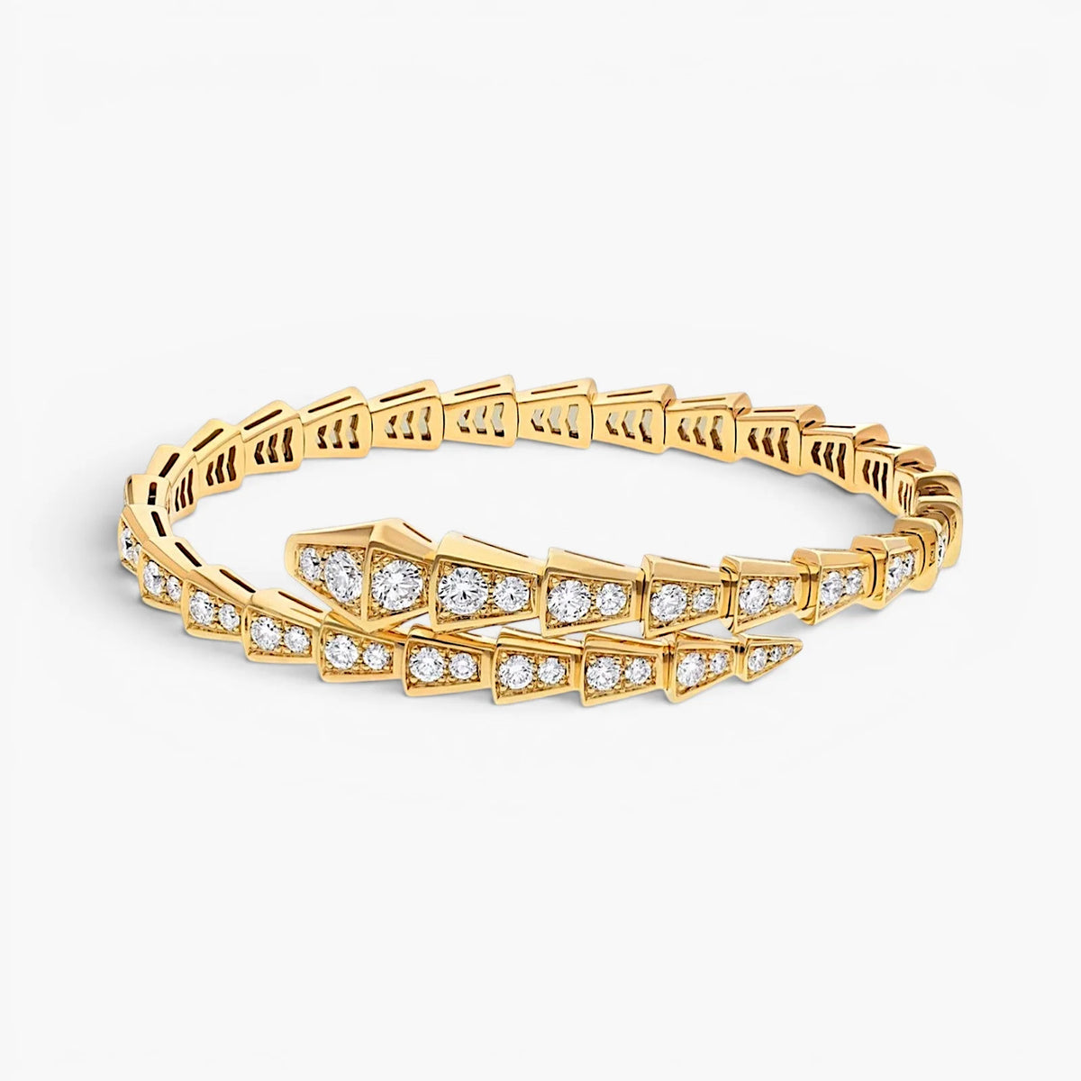 Aurelia Serpent Pavé Bracelet | Gold Bracelet with Cubic Zirconia 0