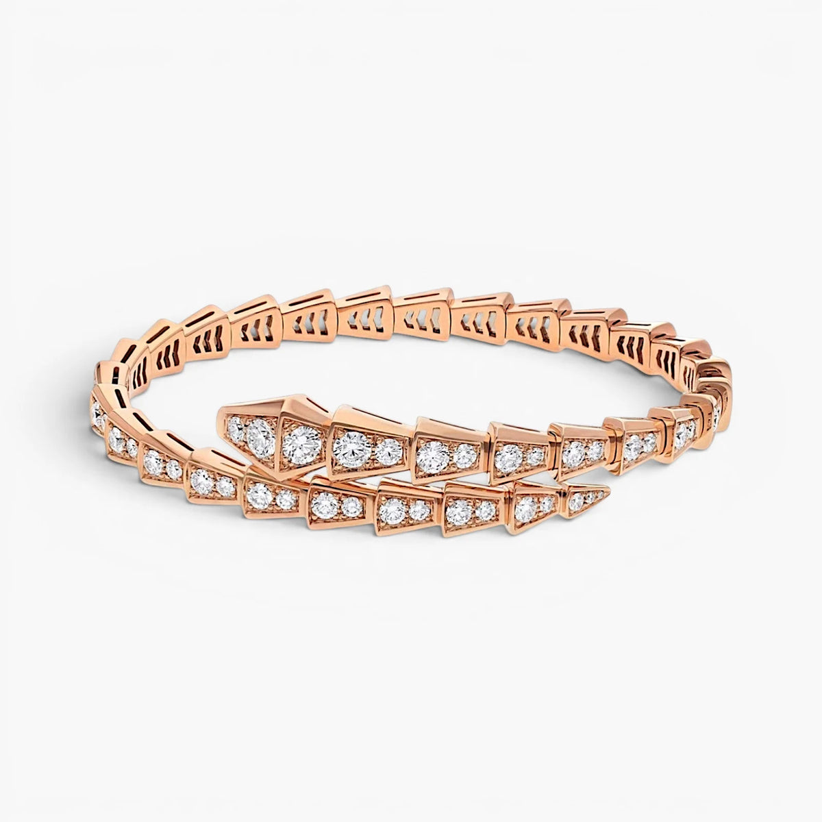 Aurelia Serpent Pavé Bracelet | Gold Bracelet with Cubic Zirconia 6