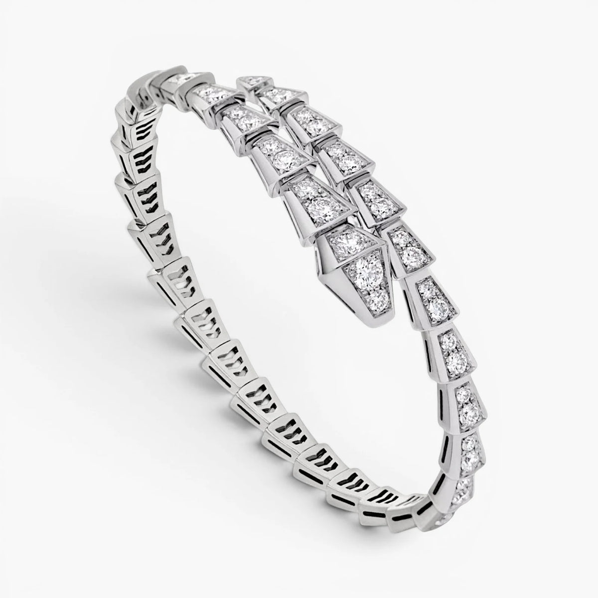 Aurelia Serpent Pavé Bracelet | Gold Bracelet with Cubic Zirconia 7
