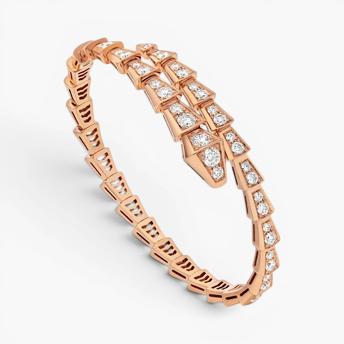 Aurelia Serpent Pavé Bracelet | Gold Bracelet with Cubic Zirconia 8