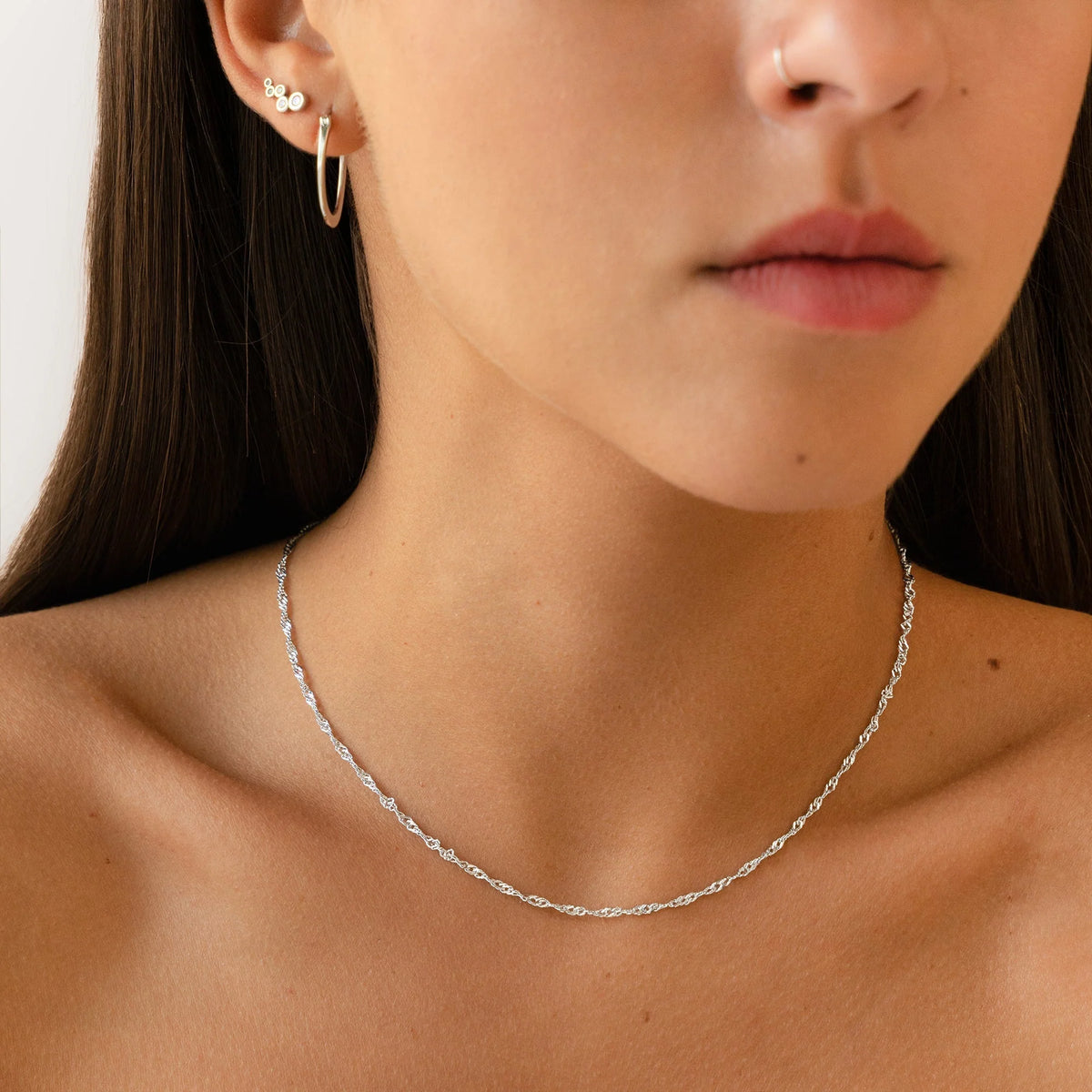 Aurélie Wave Necklace | Sterling Silver Adjustable Jewelry 2