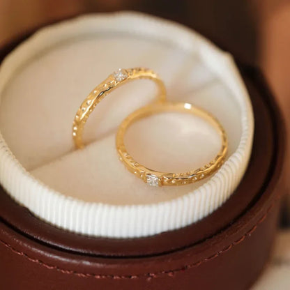 Aurora | Gold-Plated Sterling Silver Ring with Cubic Zirconia 0