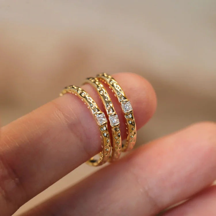 Aurora | Gold-Plated Sterling Silver Ring with Cubic Zirconia 2