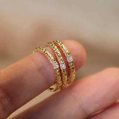 Aurora | Gold-Plated Sterling Silver Ring with Cubic Zirconia 2