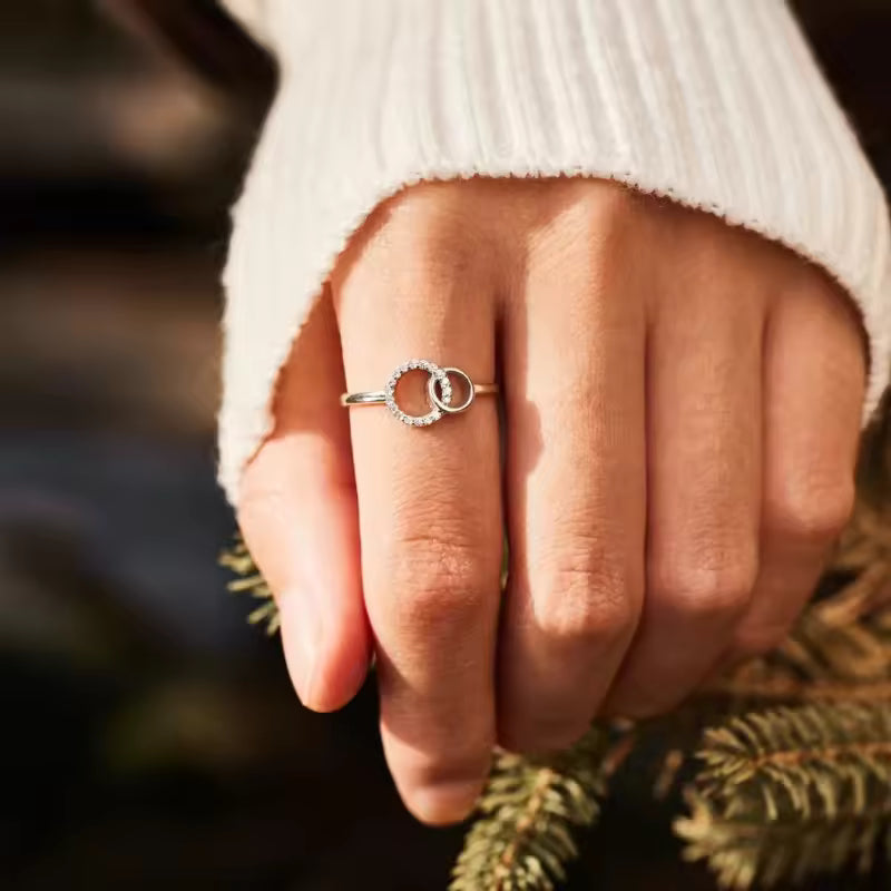 Big Sister Little Sister Matching Rings | Adjustable Silver Bands 3