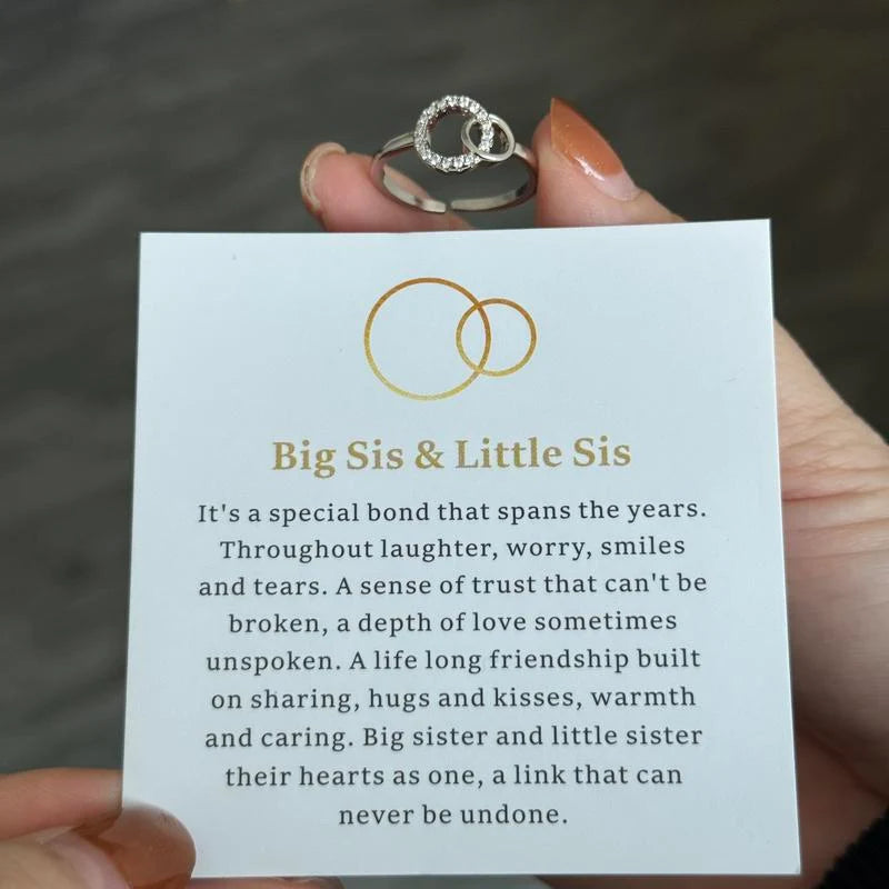 Big Sister Little Sister Matching Rings | Adjustable Silver Bands 5