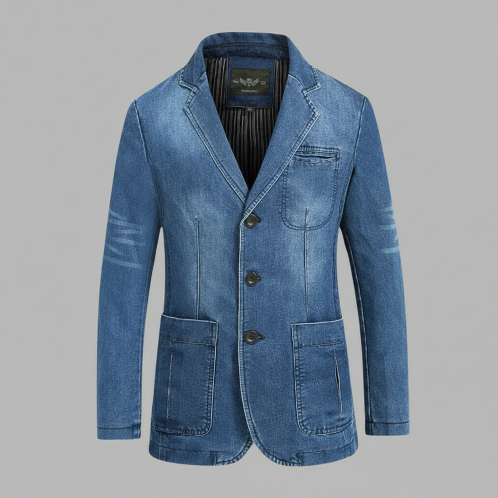 Blazer Homme Denim Sur Mesure | Veste Blazer Décontractée