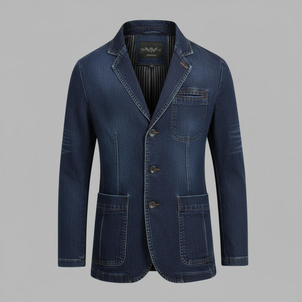 Blazer Homme Denim Sur Mesure | Veste Blazer Décontractée