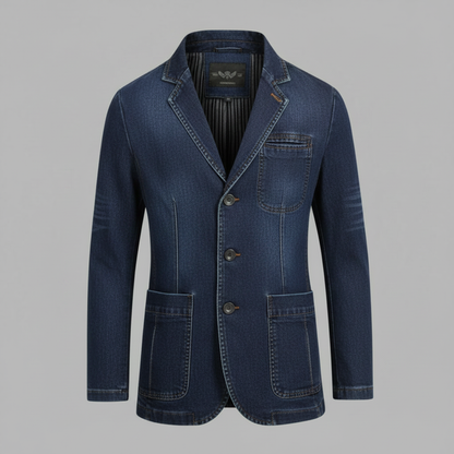Blazer Homme Denim Sur Mesure | Veste Blazer Décontractée