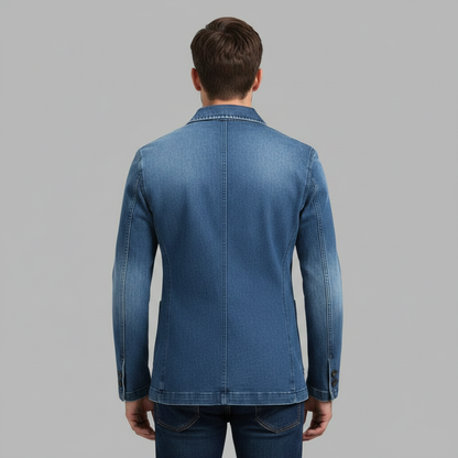 Blazer Homme Denim Sur Mesure | Veste Blazer Décontractée