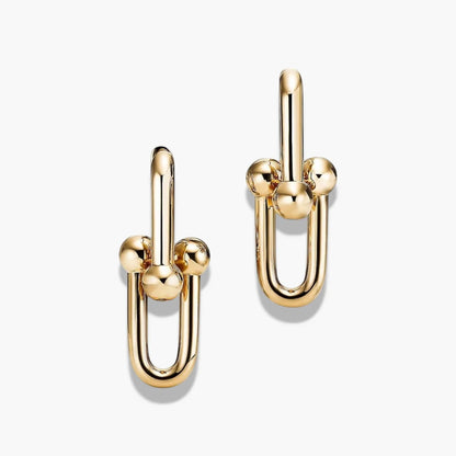 Bold Link Drop Earrings | Gold-Tone Statement Jewelry 1