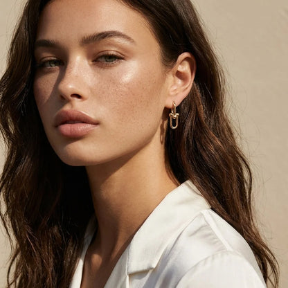 Bold Link Drop Earrings | Gold-Tone Statement Jewelry 2