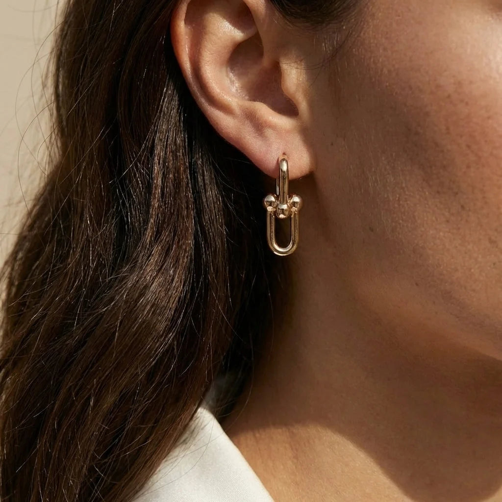 Bold Link Drop Earrings | Gold-Tone Statement Jewelry 3