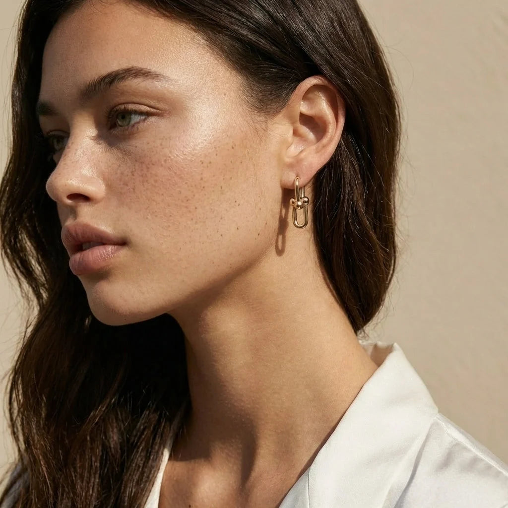 Bold Link Drop Earrings | Gold-Tone Statement Jewelry 5