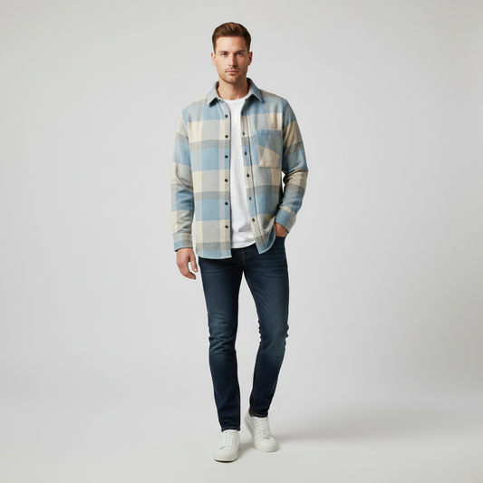 Chemise Homme Chaude Lars | Chemise Décontractée Polyvalente