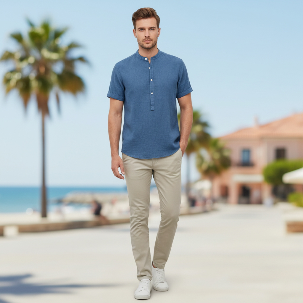 Chemise en Lin Homme Capri | Lin et Coton Respirant
