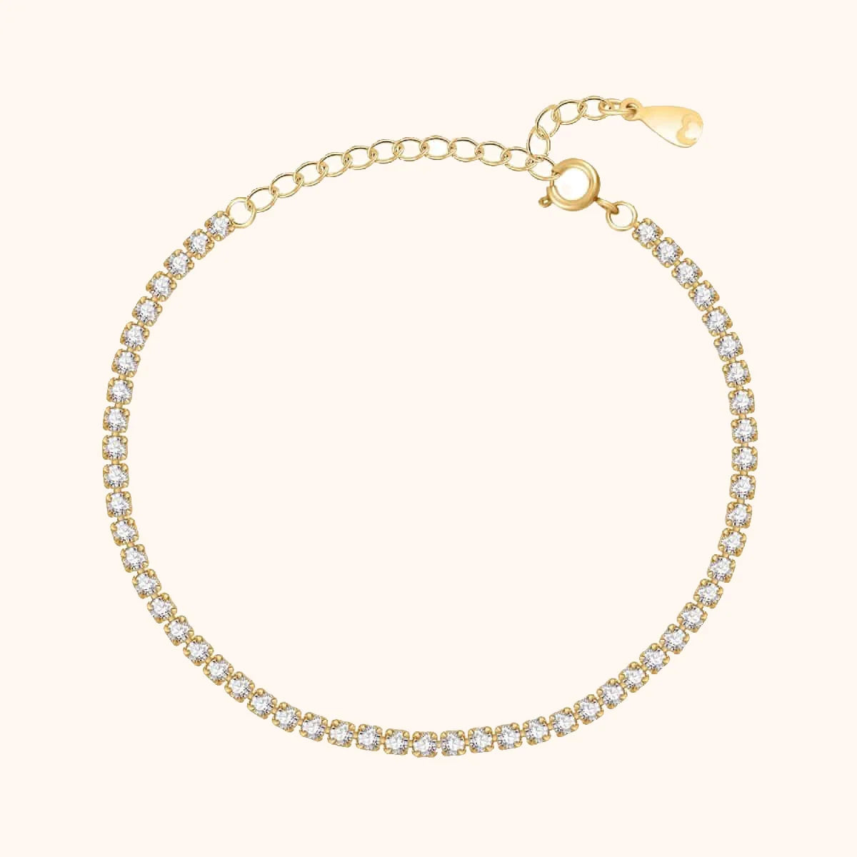 Clara | Sterling Silver Sparkling Bracelet Adjustable 0