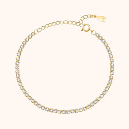Clara | Sterling Silver Sparkling Bracelet Adjustable 0