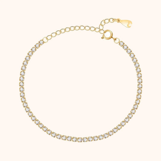 Clara | Sterling Silver Sparkling Bracelet Adjustable 0