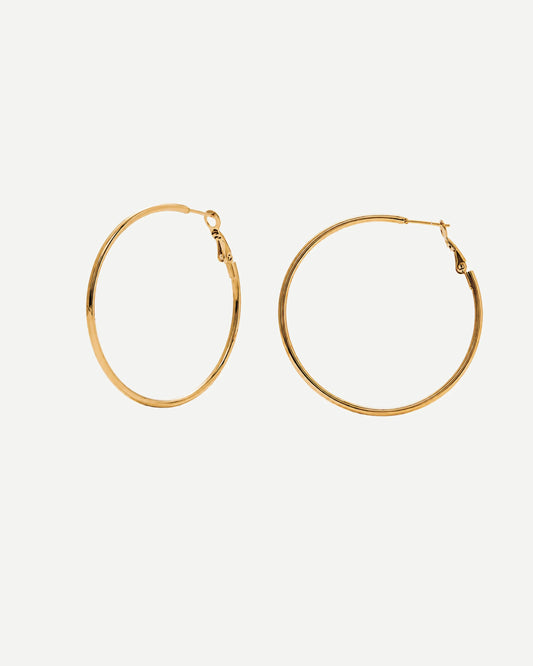 Classic 50mm Hoop Earrings | Women's Gold Silver Jewelry 0