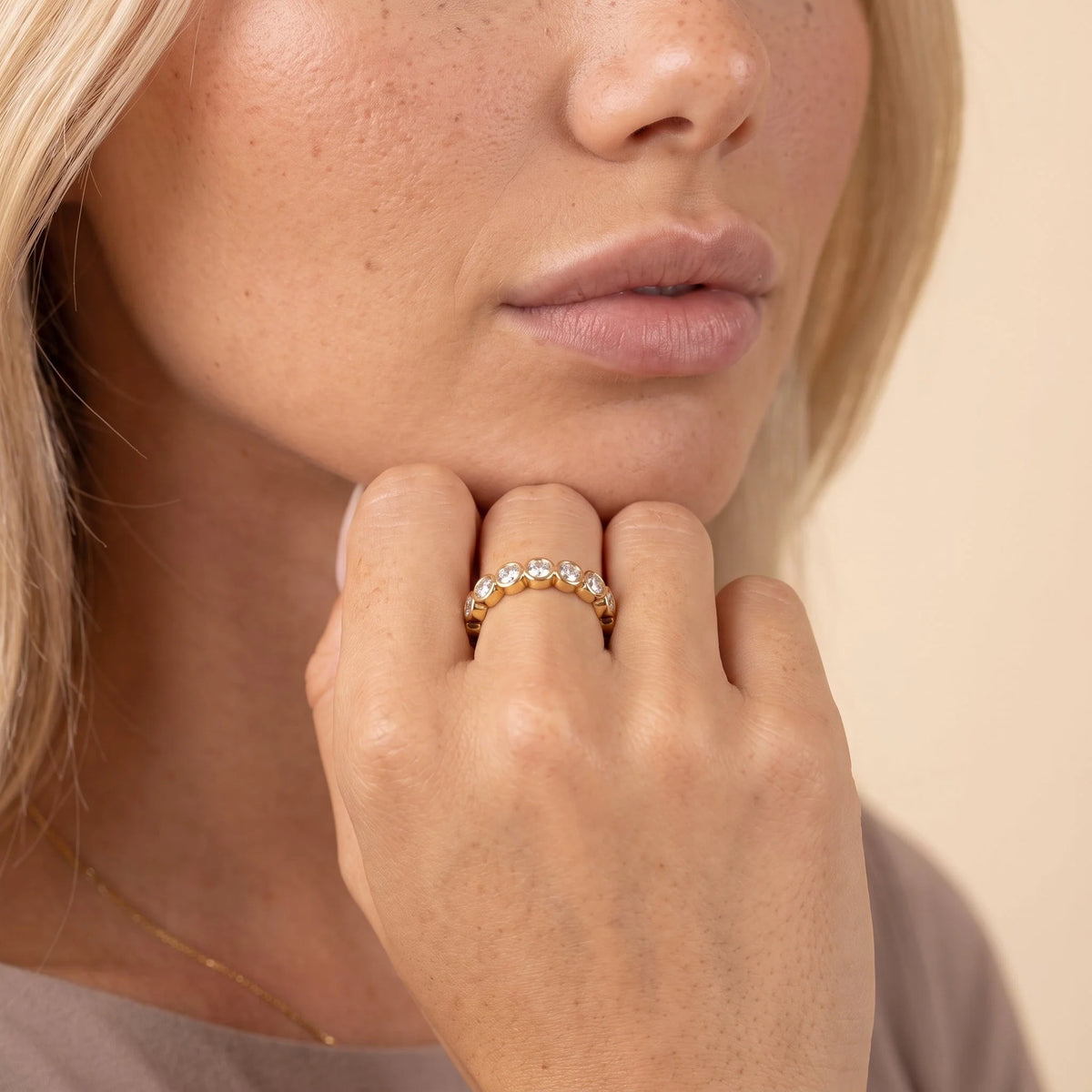 Cubic Zirconia Stackable Ring | Gold and Silver Stacking Rings 2