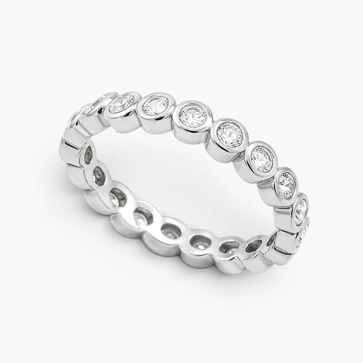 Cubic Zirconia Stackable Ring | Gold and Silver Stacking Rings 3