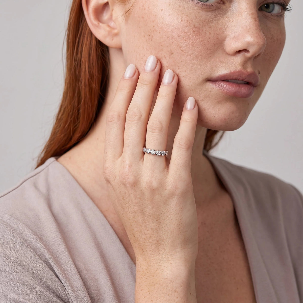 Cubic Zirconia Stackable Ring | Gold and Silver Stacking Rings 4