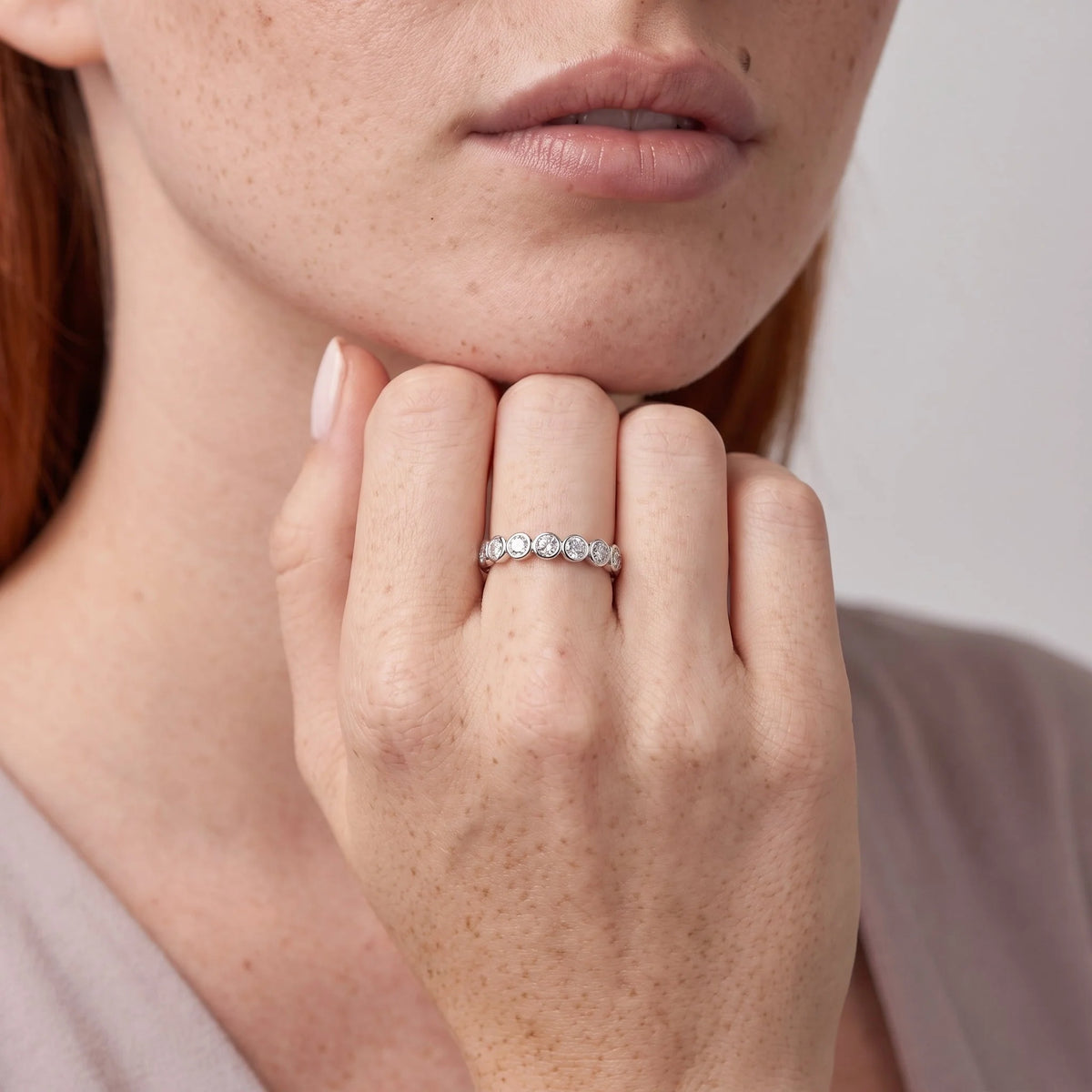 Cubic Zirconia Stackable Ring | Gold and Silver Stacking Rings 5
