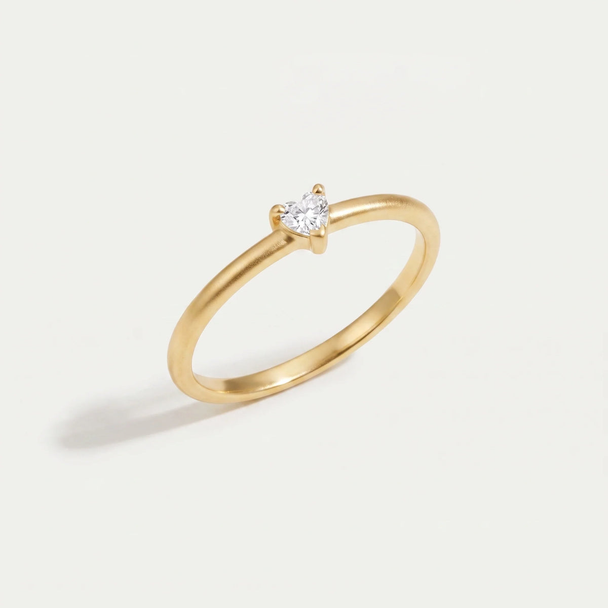 Dainty CZ Heart Stackable Ring | Stacking Rings Jewelry 0