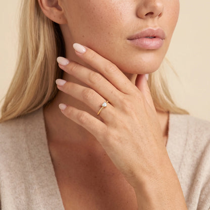 Dainty CZ Heart Stackable Ring | Stacking Rings Jewelry 2