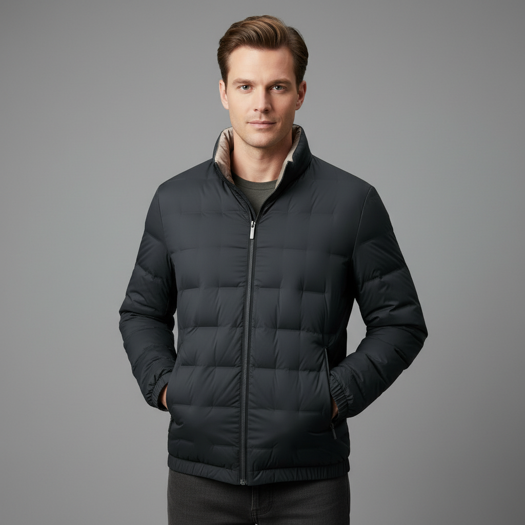 Doudoune légère pour homme | Veste d'hiver chaude et imperméable