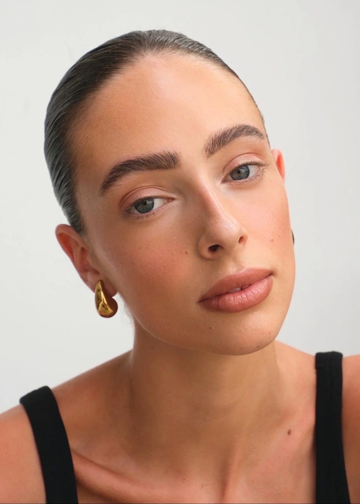 Eira | Gold and Silver Smooth Curve Earrings 3