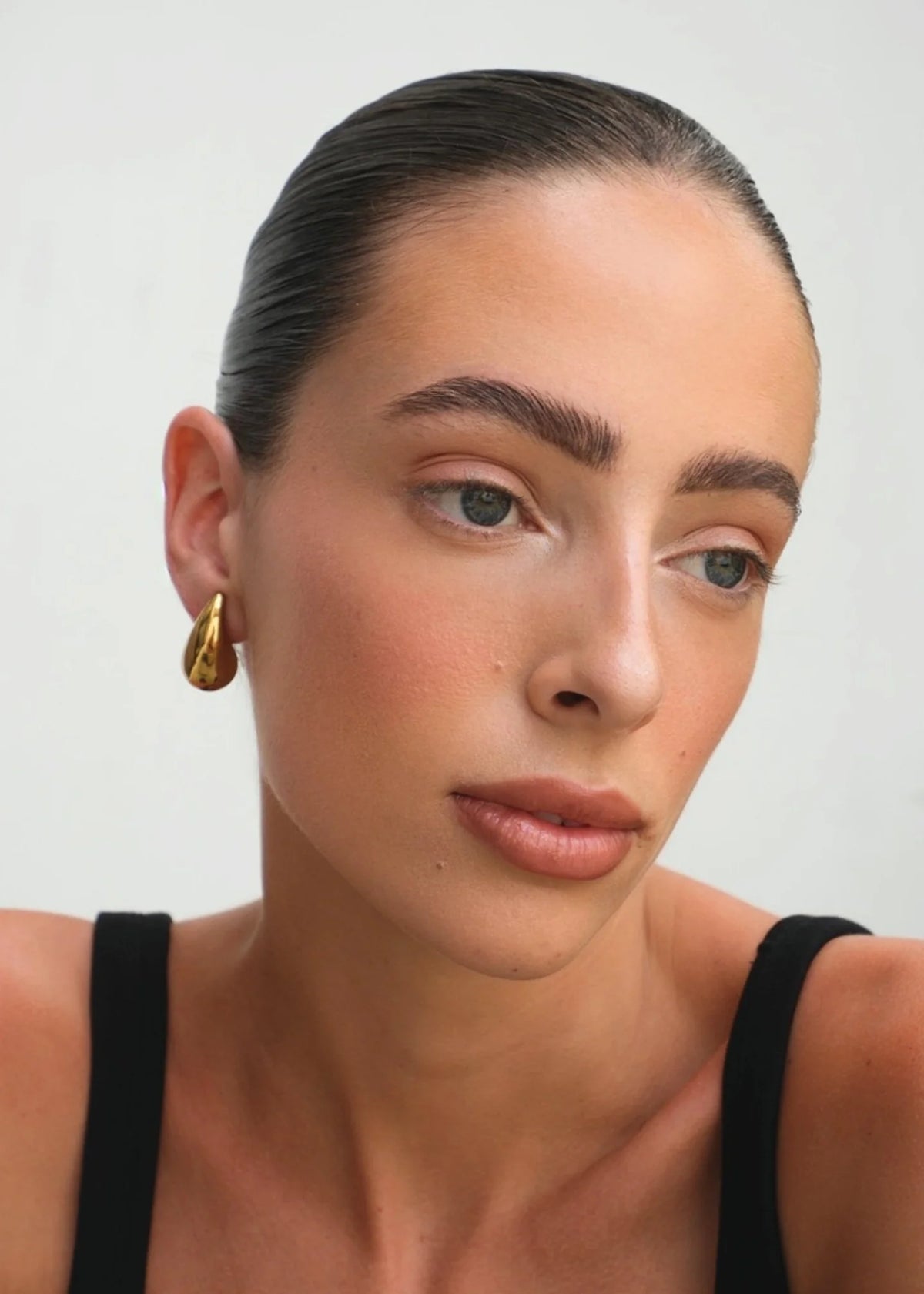 Eira | Gold and Silver Smooth Curve Earrings 5