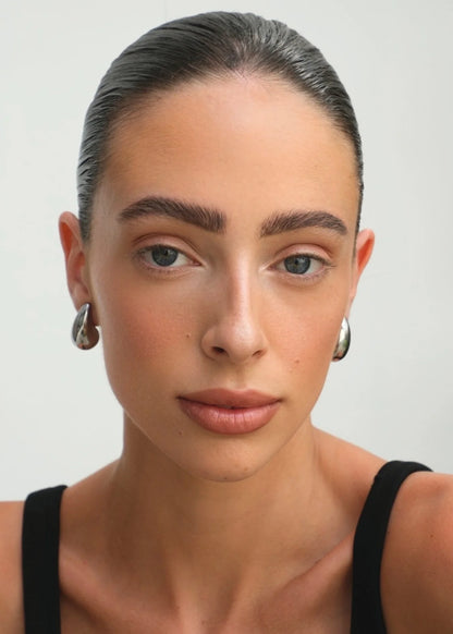 Eira | Gold and Silver Smooth Curve Earrings 6