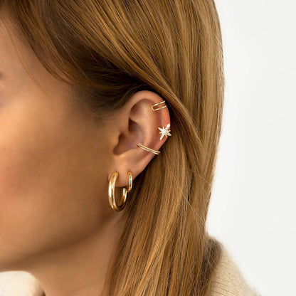 Elodie | Sterling Silver Half-Round Stud Earrings 2