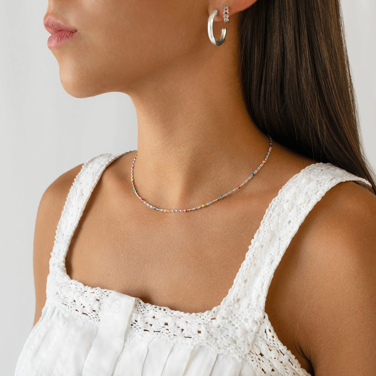 Elodie | Sterling Silver Half-Round Stud Earrings 4
