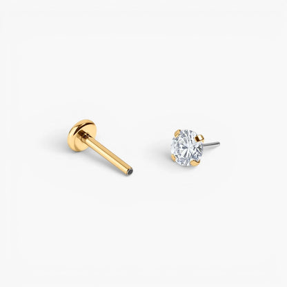 Flat Back Studs Trio Set | Minimalist Earrings for Lobe Piercings 2
