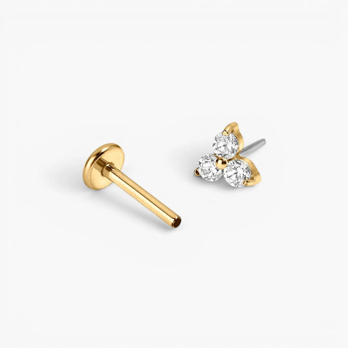 Flat Back Studs Trio Set | Minimalist Earrings for Lobe Piercings 6