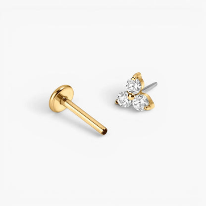Flat Back Studs Trio Set | Minimalist Earrings for Lobe Piercings 6