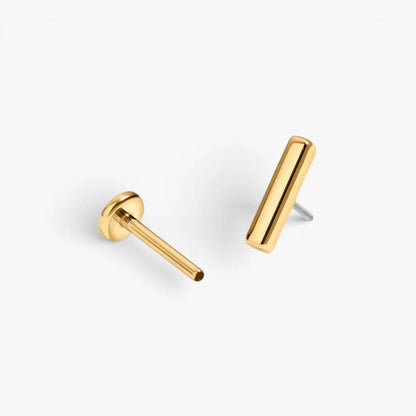Flat Back Studs Trio Set | Minimalist Earrings for Lobe Piercings 8