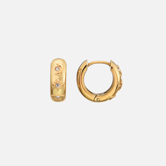 Gold-Tone Small Hoop Earrings | Elegant Women’s Accessories 0
