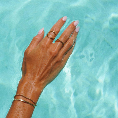 Harmony Double Ring Lyre | Elegant Minimalist Jewelry 2
