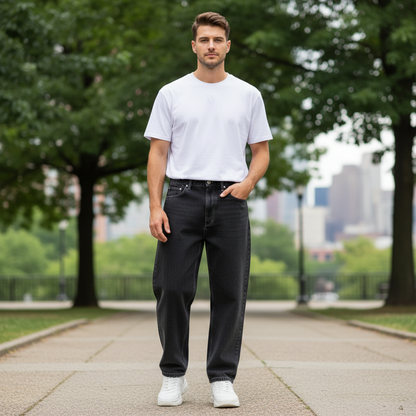 Jean Ample Confortable | Jeans Homme Urbain en Denim